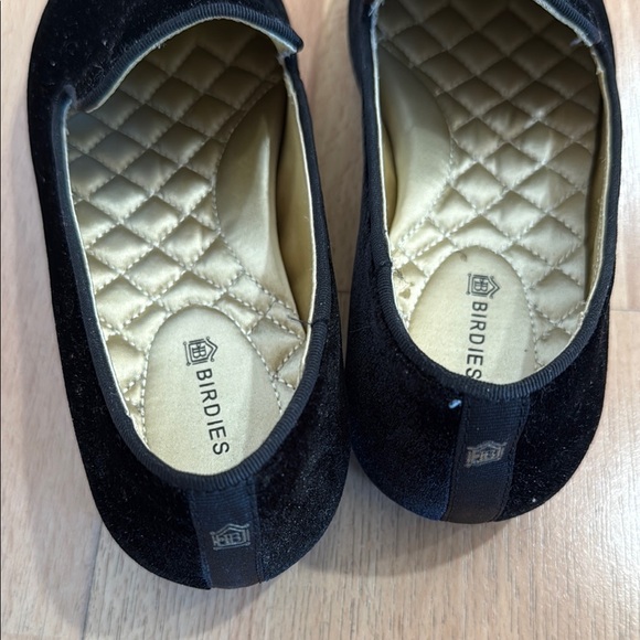 Birdies Black Flats Velvet Loafers - Picture 3 of 3